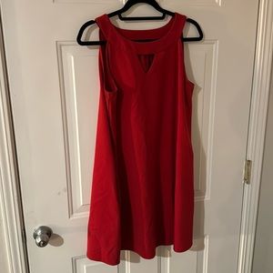 Red shift dress